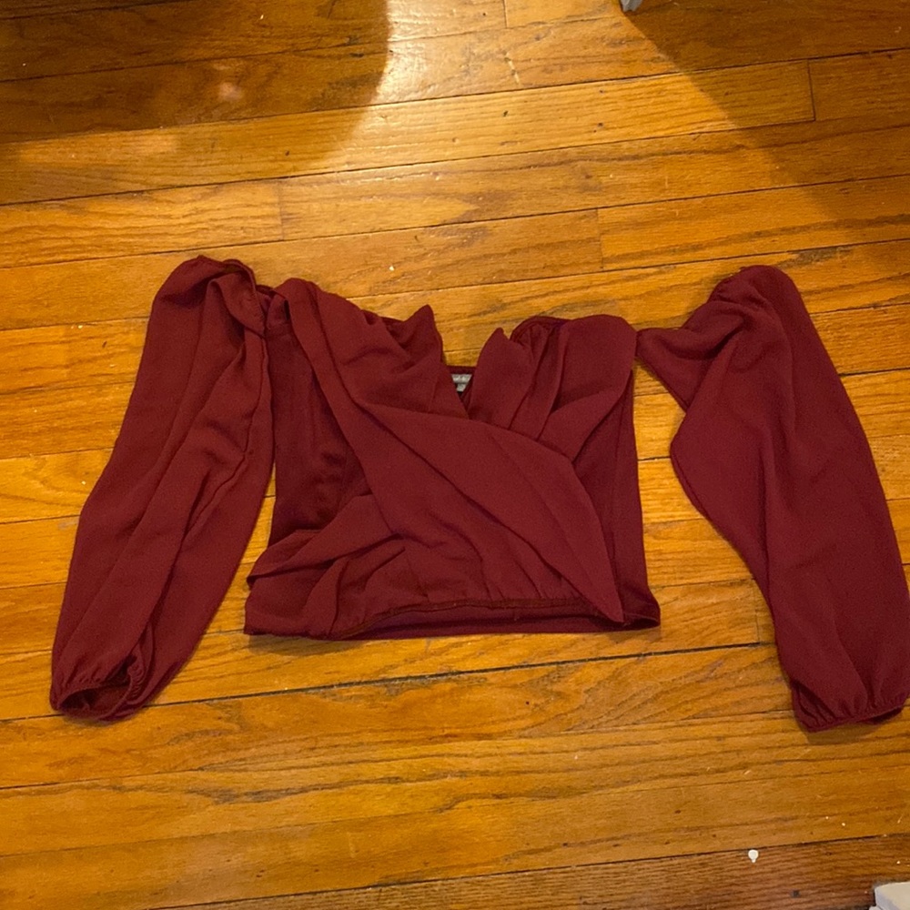 Satin off shoulder blouse